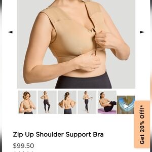 Tommie Copper Zip Up Shoulder Support Bra